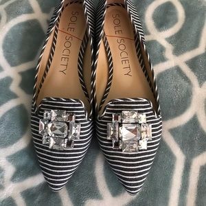 Sole Society “Libry” Sz 8 Bejeweled Flat